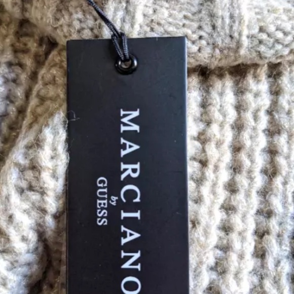 NWT $170 MARCIANO By GUESS ITALY LIMITED EDITION Wool-Blend Chain Sweater sz L - Picture 8 of 8